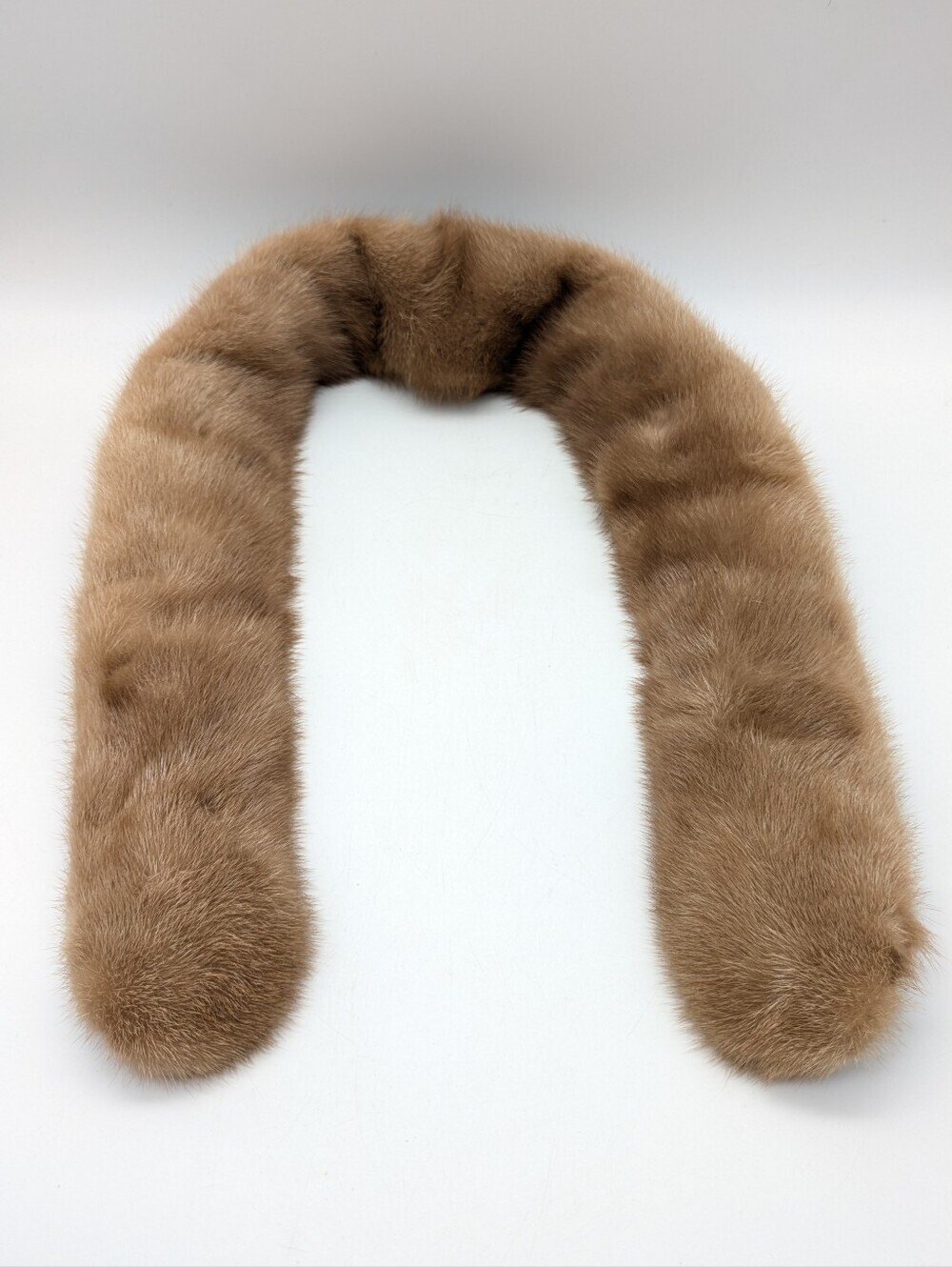 Vintage Tan Brown Mink Fur Collar